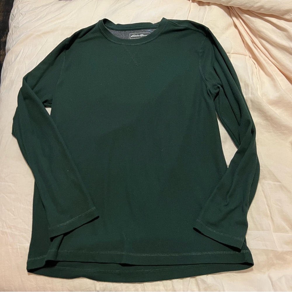Eddie Bauer Men’s Green Gray Sleepwear Set Elastic Waist Pajama Loungewear L